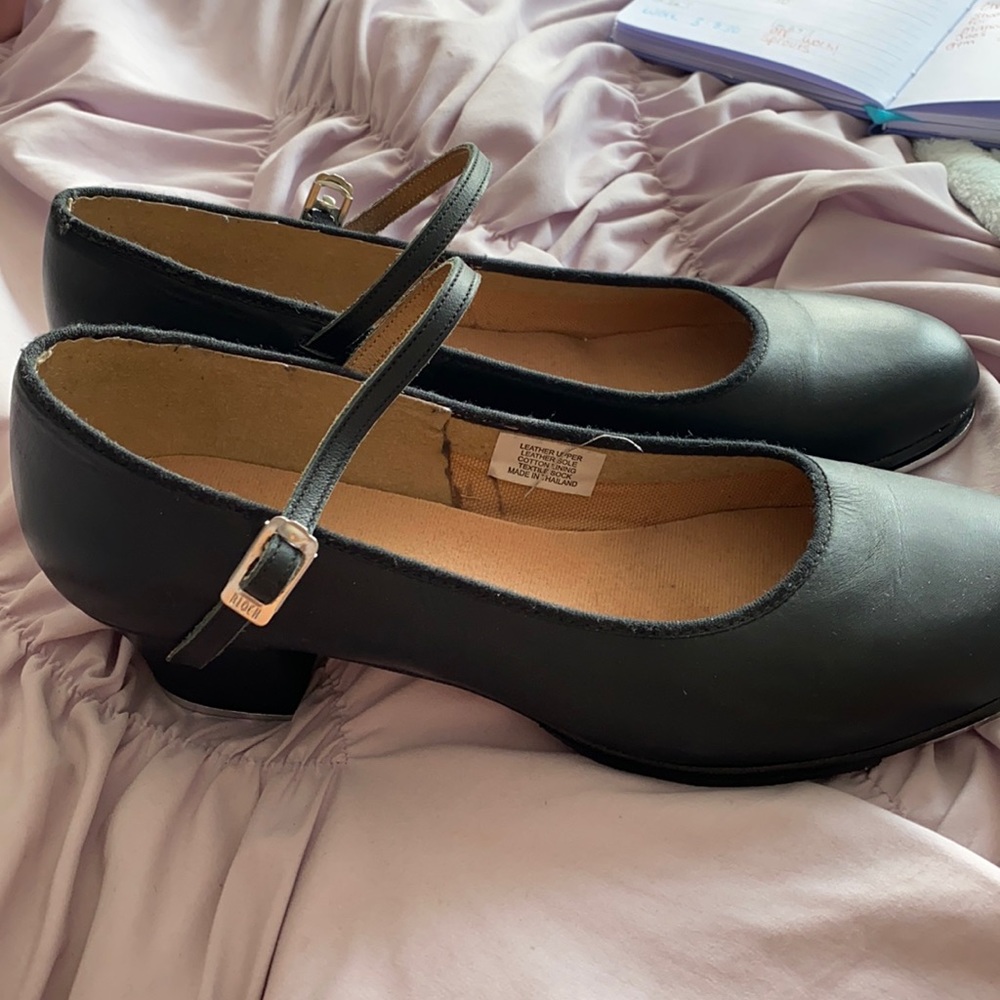 Block black Showtappers tap shoes